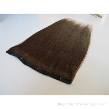 Premium Quality 100% Human Hair Real Remy Clip-in Hair Extensions 14" Color: Brown, 10PCS Set